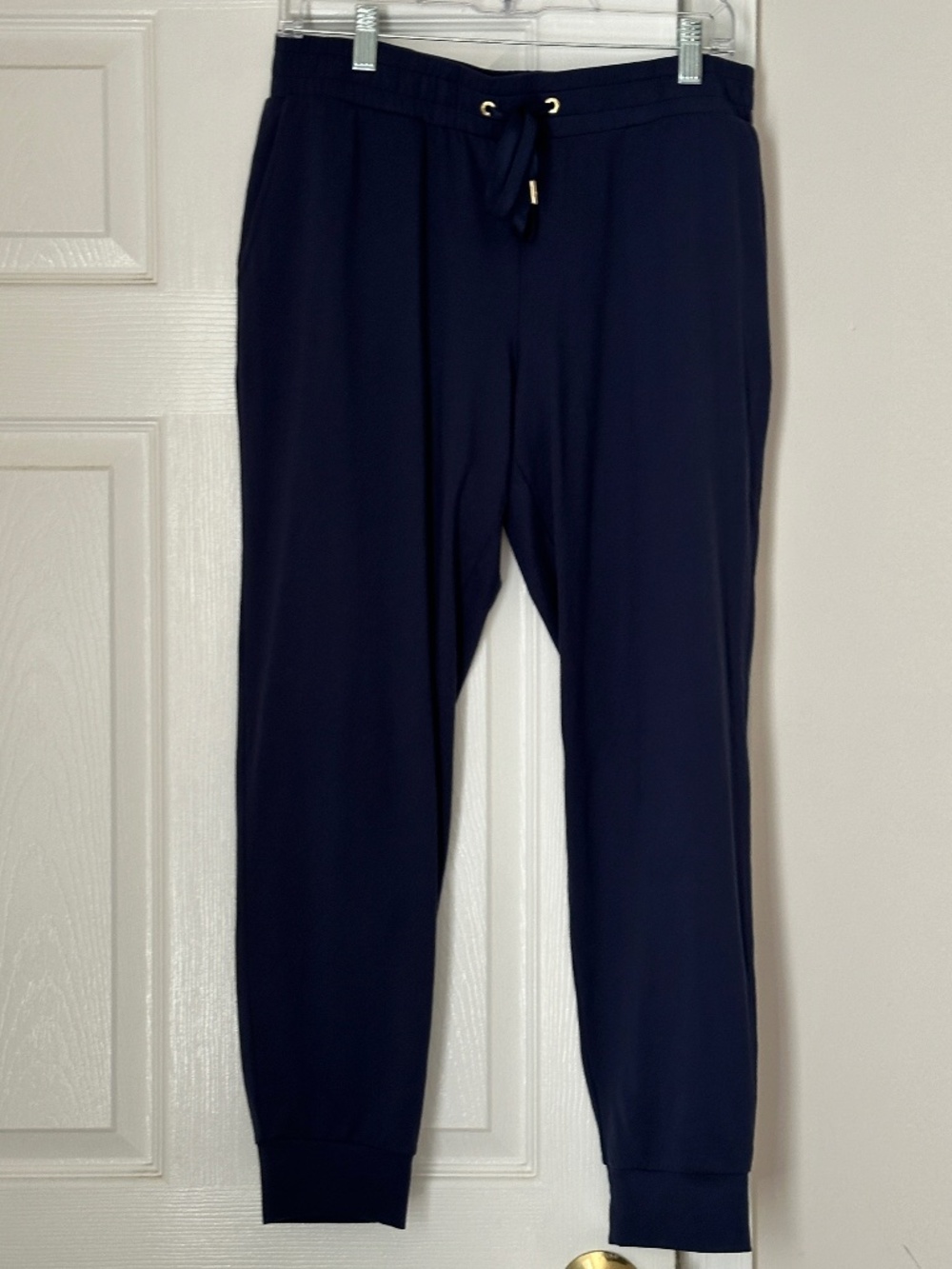 Lilly Pulitzer Lillabeth Cropped Jogger Pants Medium Navy Blue Athleisure